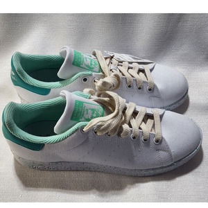 Adidas Stan Smith White Mint Rush Green Athletic Sneakers size 8